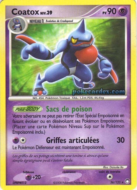 Carte Pokémon Coatox #36 — Trésors Mystérieux