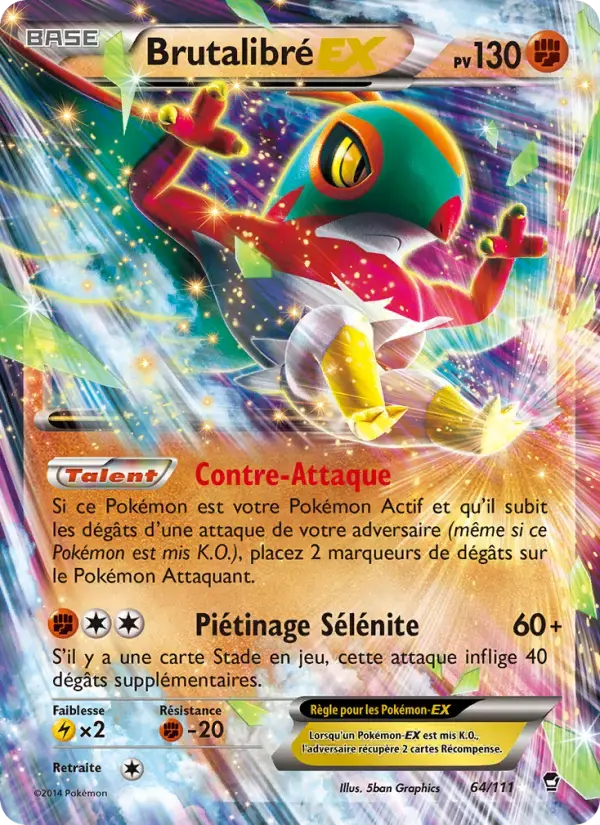 Carte Pokémon Brutalibré EX #64 — Poings Furieux