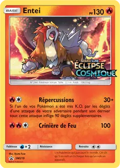 Carte Pokémon Entei #SM219 — Promos Soleil et Lune