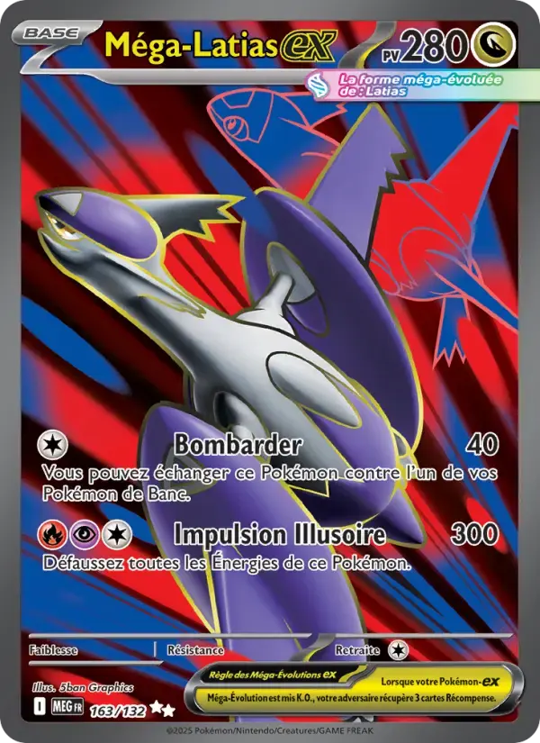 Carte Pokémon Méga-Latias-ex #163 — Méga-Évolution