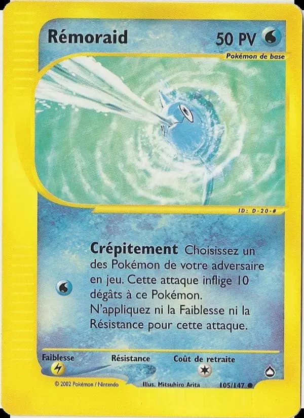 Carte Pokémon Rémoraid #105 — Aquapolis