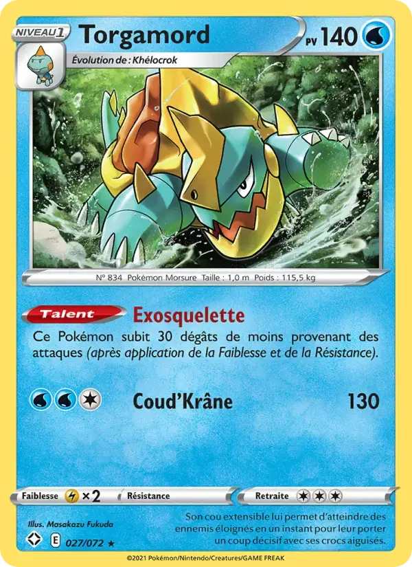 Carte Pokémon Torgamord #27 — Destinées Radieuses