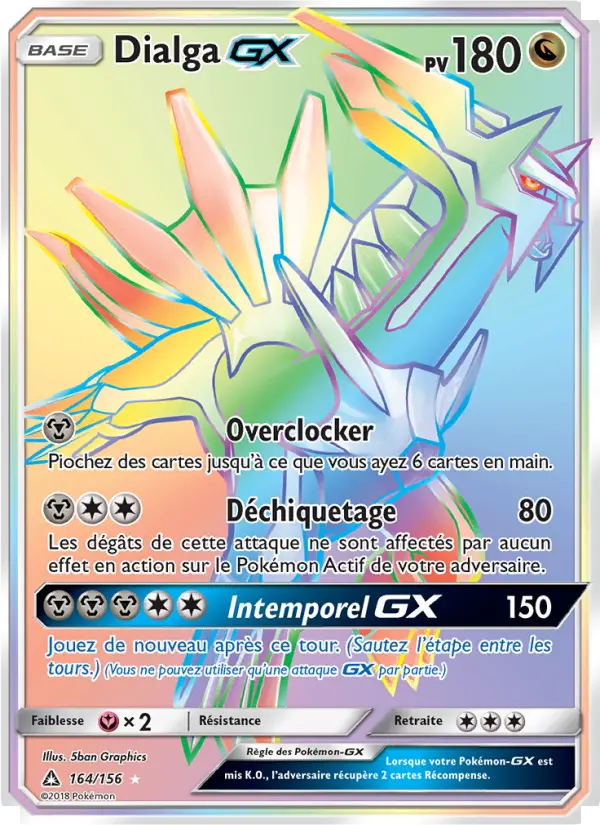 Carte Pokémon Dialga GX #164 — Ultra-Prisme