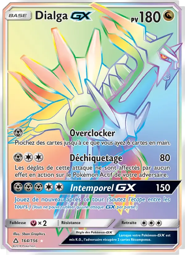Carte Pokémon Dialga GX #164 — Ultra-Prisme