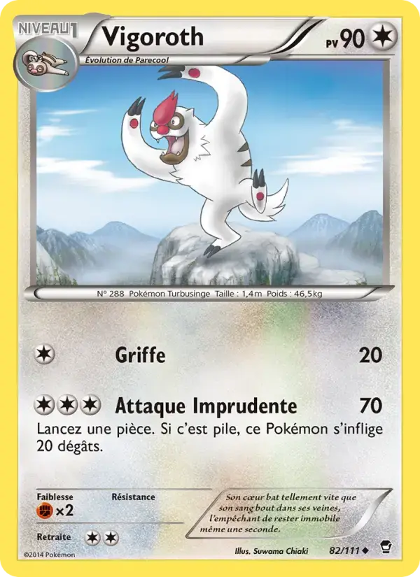 Carte Pokémon Vigoroth #82 — Poings Furieux