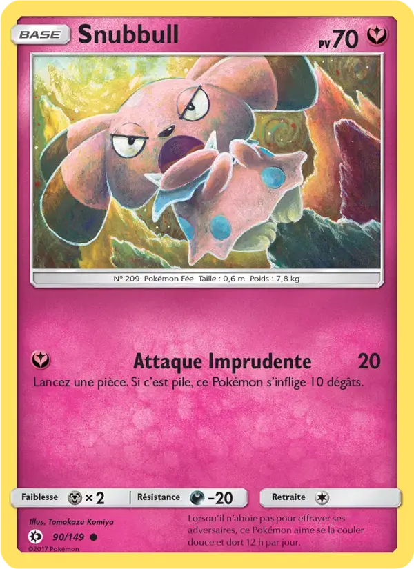 Carte Pokémon Snubbull #90 — Soleil et Lune