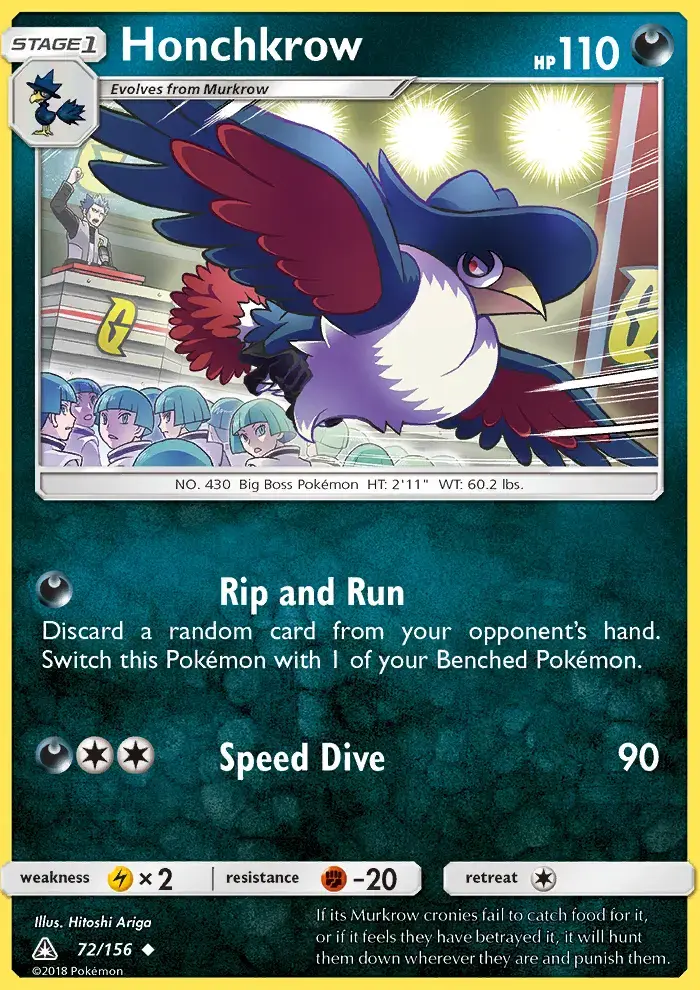 Honchkrow #72 — Ultra Prism