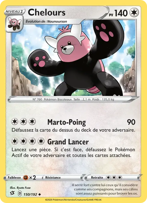 Carte Pokémon Chelours #150 — Clash des Rebelles