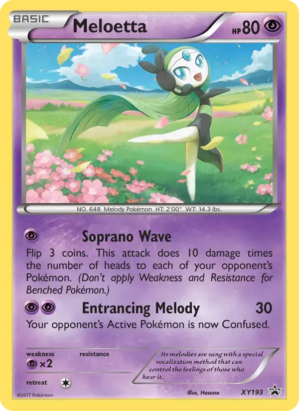 Carte Pokémon Meloetta #XY193 — Promos X&Y