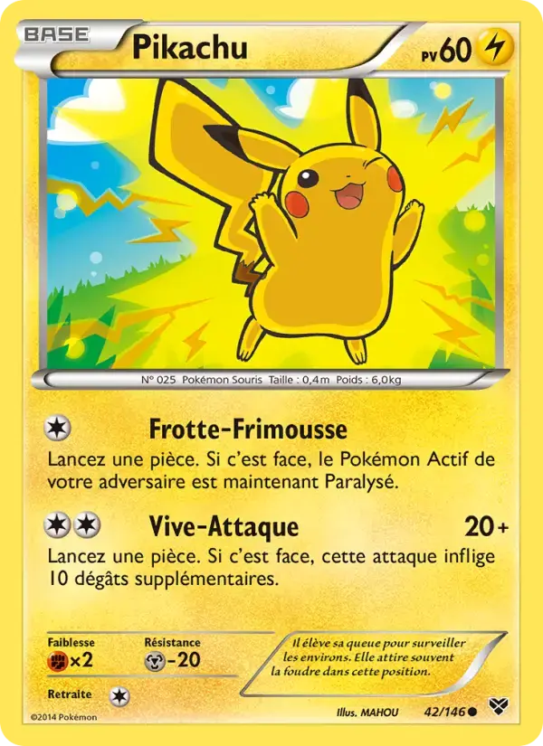 Carte Pokémon Pikachu #42 — XY