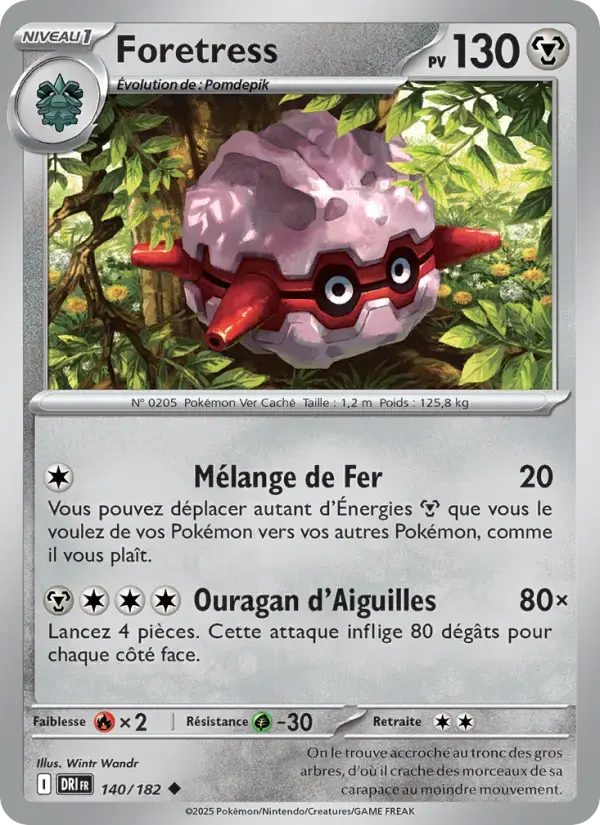 Carte Pokémon Foretress #140 — Rivalités Destinées
