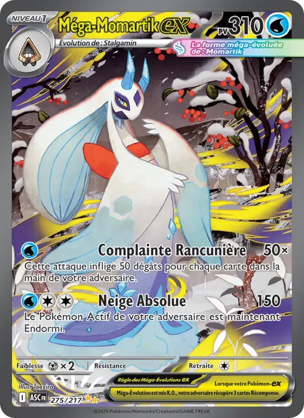 Carte Pokémon Méga-Momartik-ex #275 — Héros Transcendants