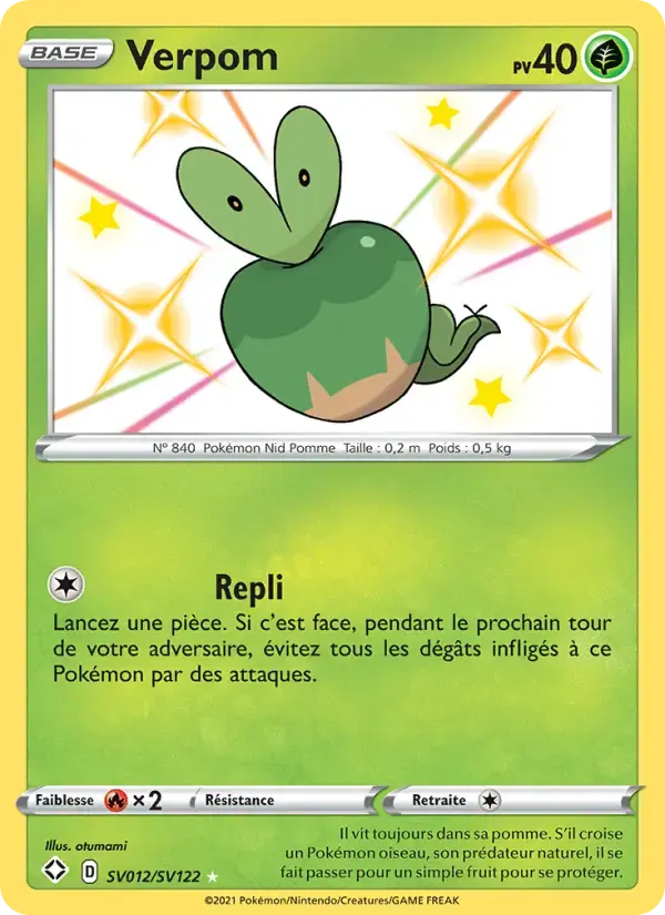 Carte Pokémon Verpom #SV012 — Destinées Radieuses