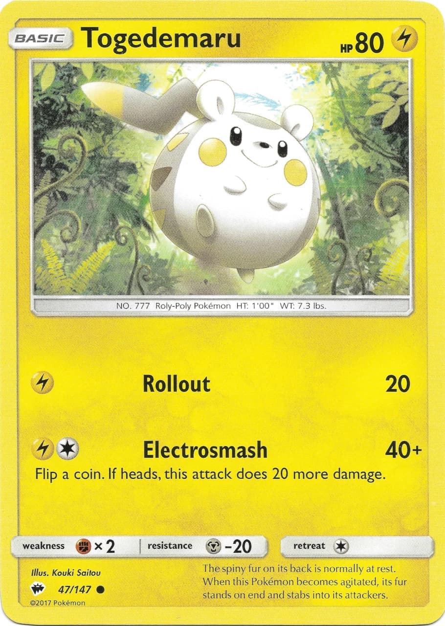 Carte Pokémon Togedemaru #20 — 2018 Promo McDonald's