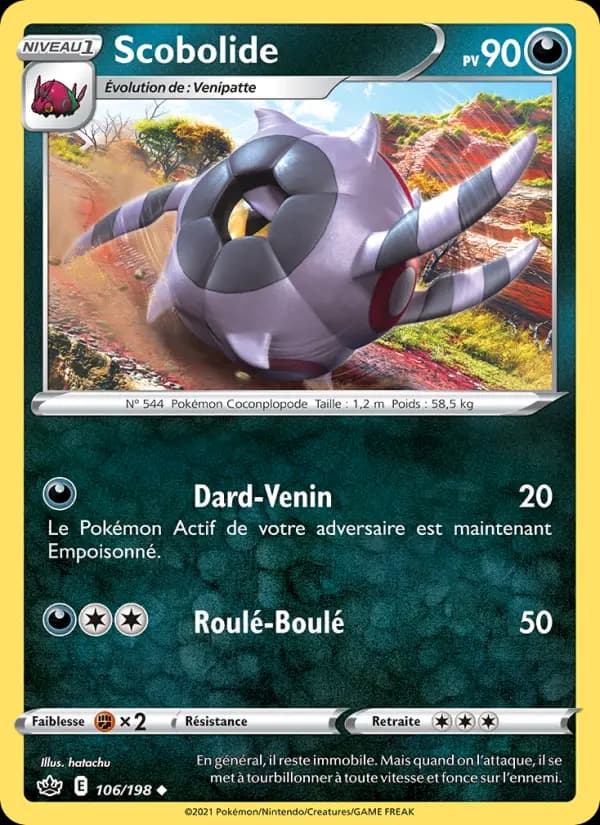 Carte Pokémon Scobolide #106 — Règne de Glace