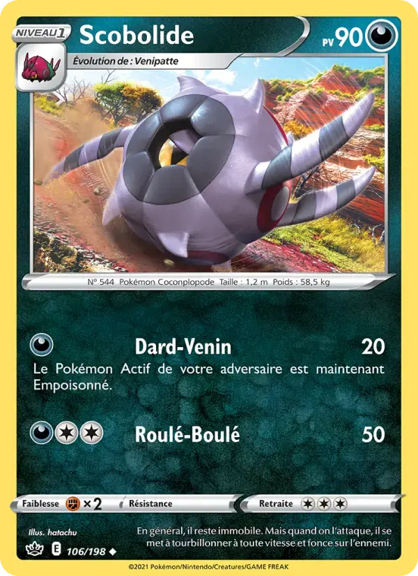 Carte Pokémon Scobolide #106 — Règne de Glace