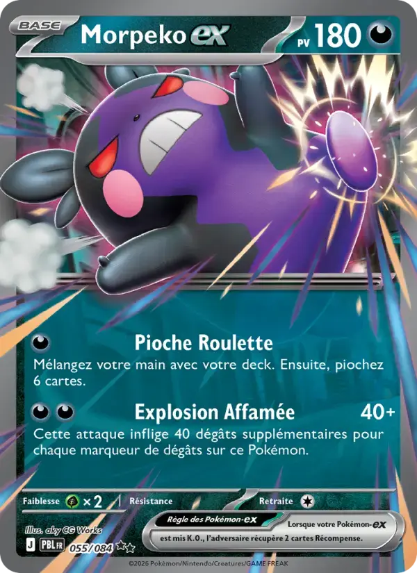 Carte Pokémon Morpeko-ex #055 — Nuit Noire