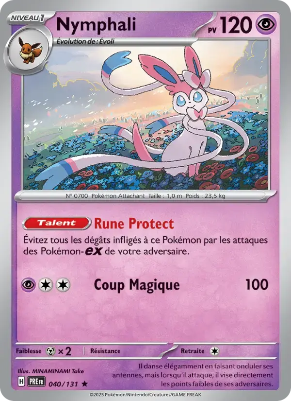 Carte Pokémon Nymphali #040 — Évolutions Prismatiques