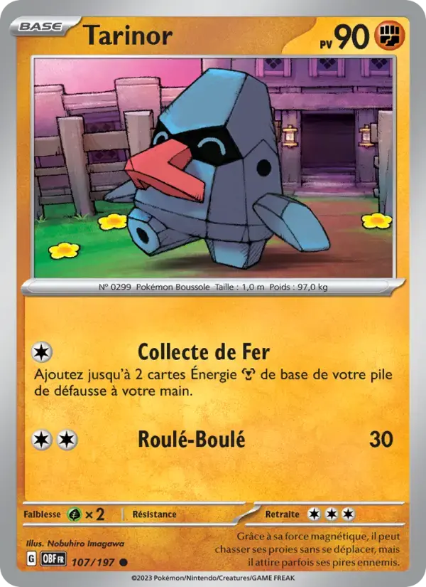Carte Pokémon Tarinor #107 — Flammes Obsidiennes