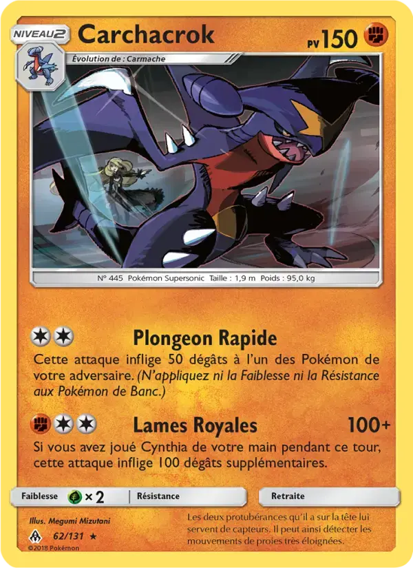 Carte Pokémon Carchacrok #62 — Lumière Interdite
