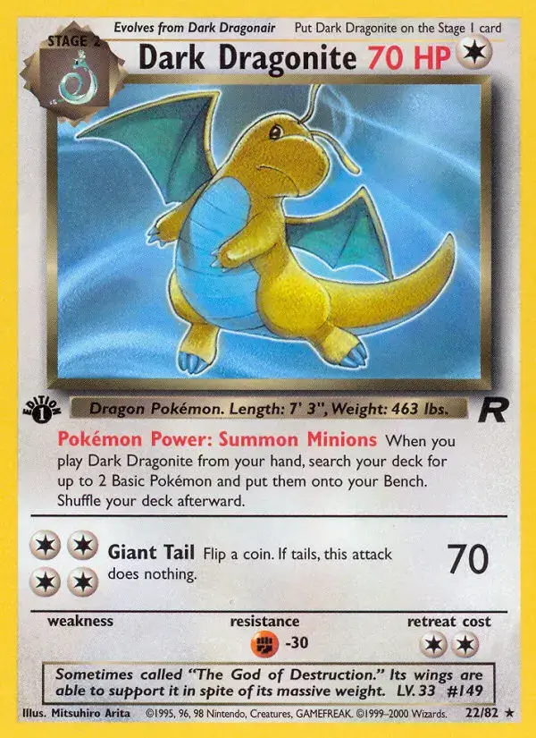 Dark Dragonite #22 — Team Rocket