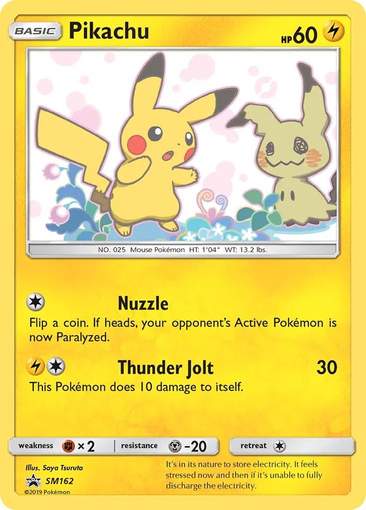 Carte Pokémon Pikachu #SM162 — Promos Soleil et Lune