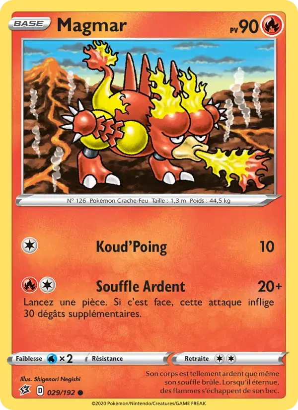 Carte Pokémon Magmar #29 — Clash des Rebelles