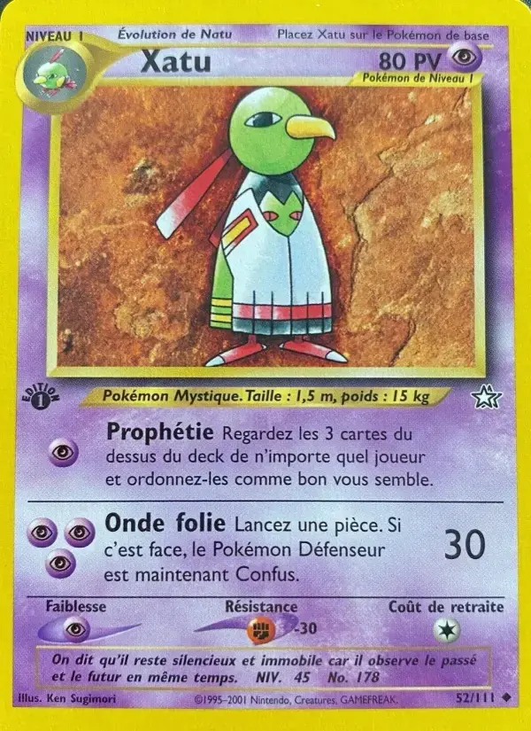 Carte Pokémon Xatu #52 — Neo Genesis