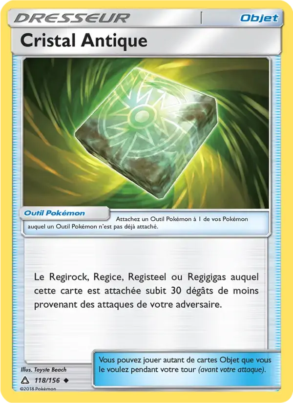 Carte Pokémon Cristal Antique #118 — Ultra-Prisme