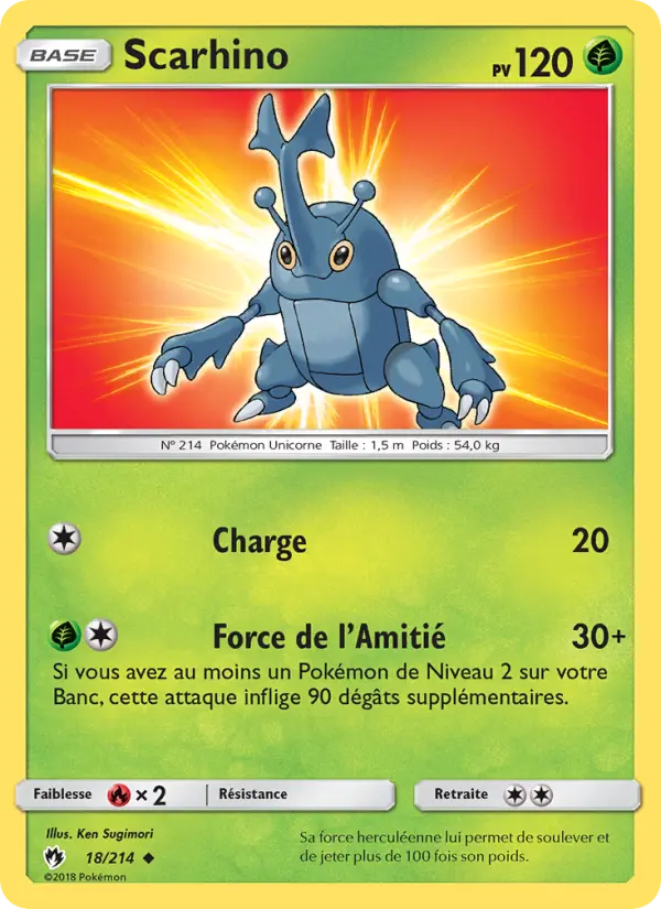 Carte Pokémon Scarhino #18 — Tonnerre Perdu
