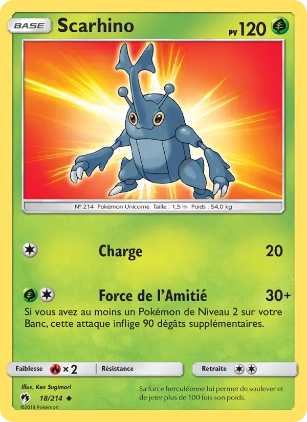 Carte Pokémon Scarhino #18 — Tonnerre Perdu