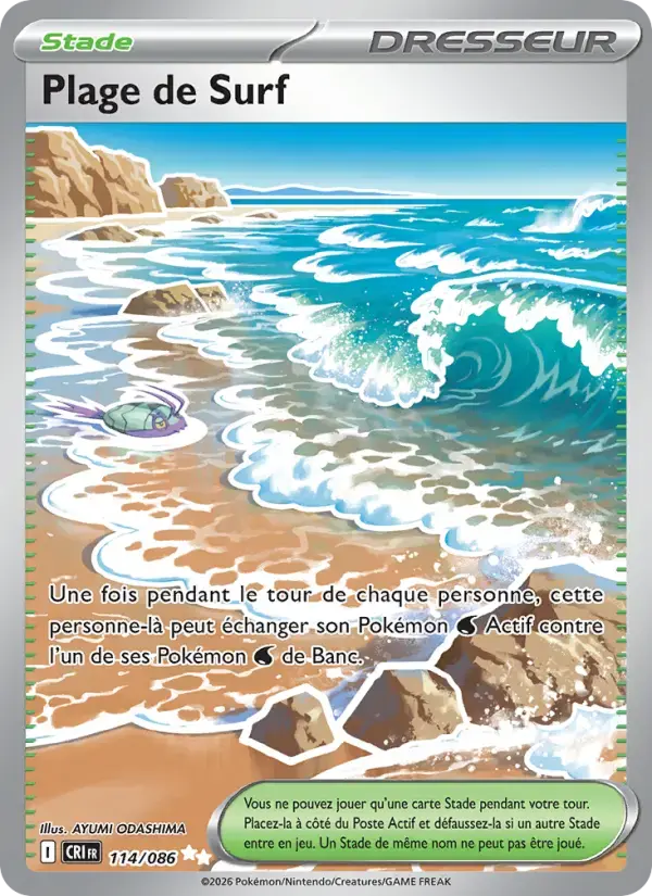 Carte Pokémon Plage de Surf #114 — Chaos Ascendant