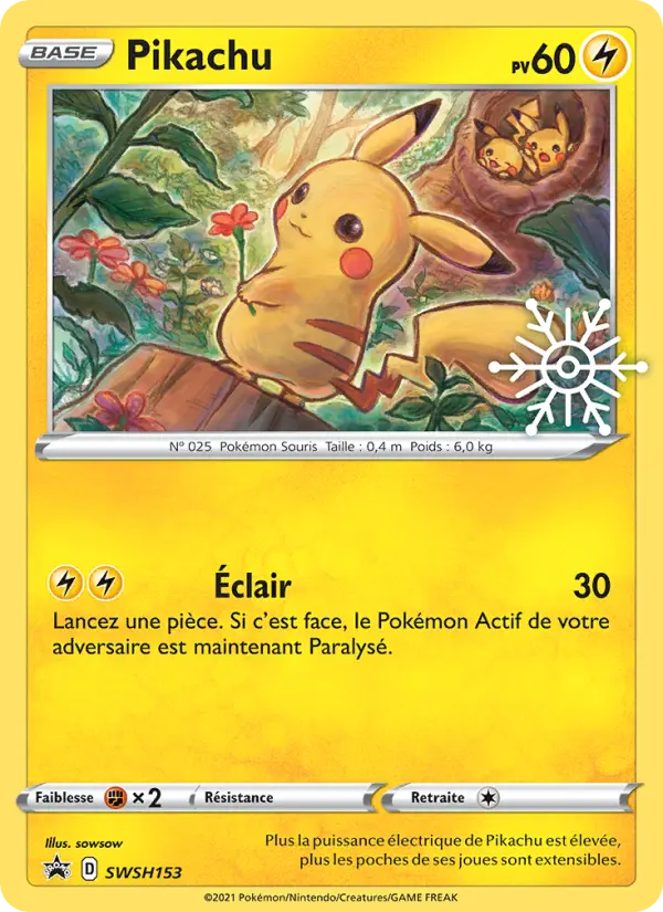 Carte Pokémon Pikachu #SWSH153 — Promos Épée et Bouclier