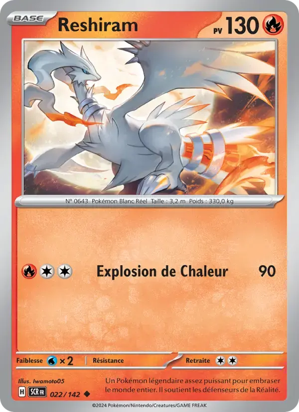 Carte Pokémon Reshiram #022 — Couronne Stellaire