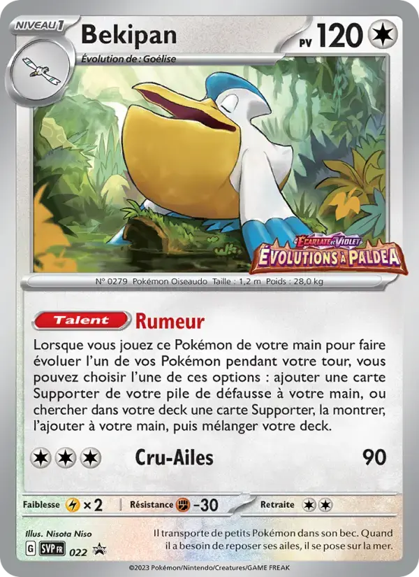 Carte Pokémon Bekipan #22 — Promos Écarlate et Violet