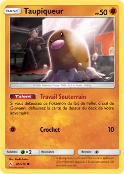 Carte Pokémon Taupiqueur #85 — Alliance Infaillible