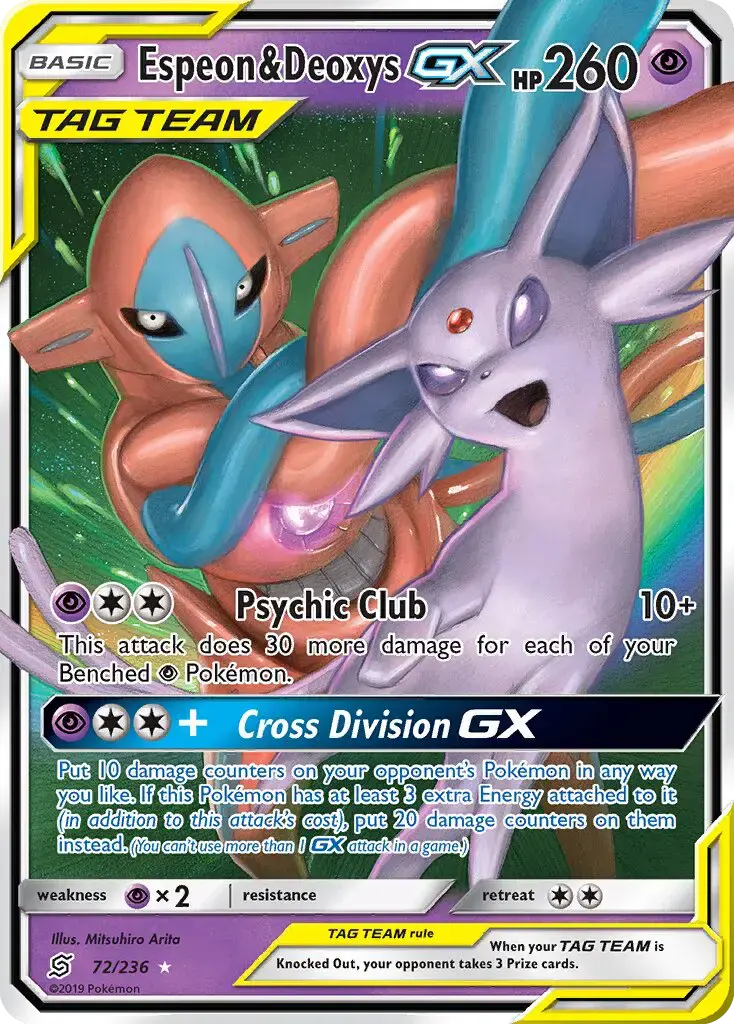 Espeon & Deoxys GX #72 — Unified Minds
