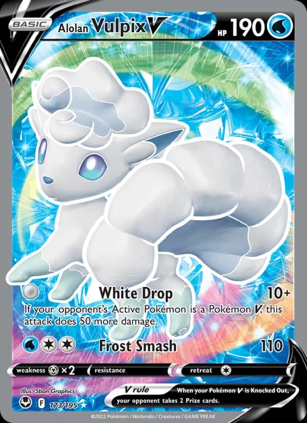Alolan Vulpix V #173 — Silver Tempest