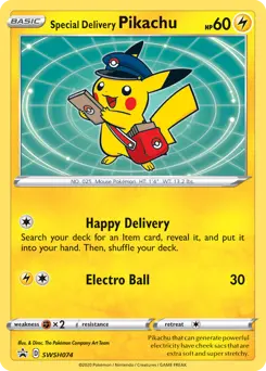 Carte Pokémon Livraison Spéciale Pikachu #SWSH074 — Promos Épée et Bouclier