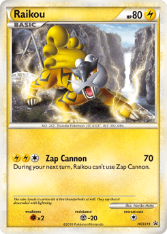 Carte Pokémon Raikou #HGSS19 — Promos HeartGold SoulSilver
