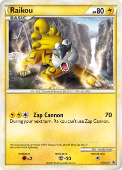Carte Pokémon Raikou #HGSS19 — Promos HeartGold SoulSilver