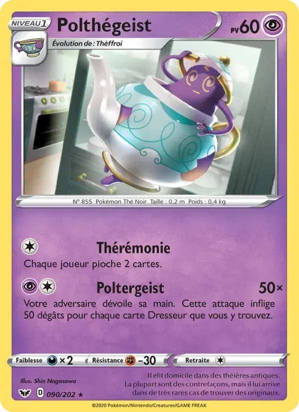 Carte Pokémon Polthégeist #90 — Épée et Bouclier