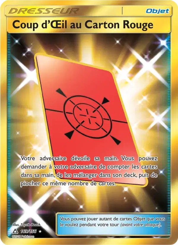 Carte Pokémon Coup d’Œil au Carton Rouge #169 — Ultra-Prisme