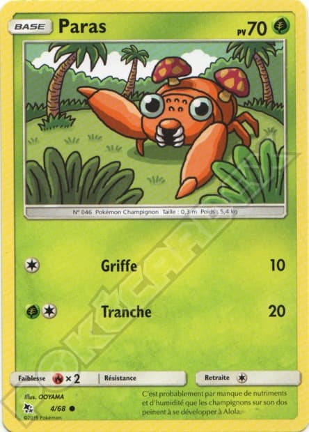 Carte Pokémon Paras #4 — Destinées Occultes