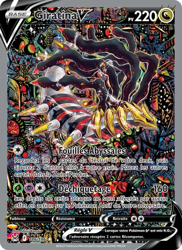 Carte Pokémon Giratina V #186 — Origine Perdue