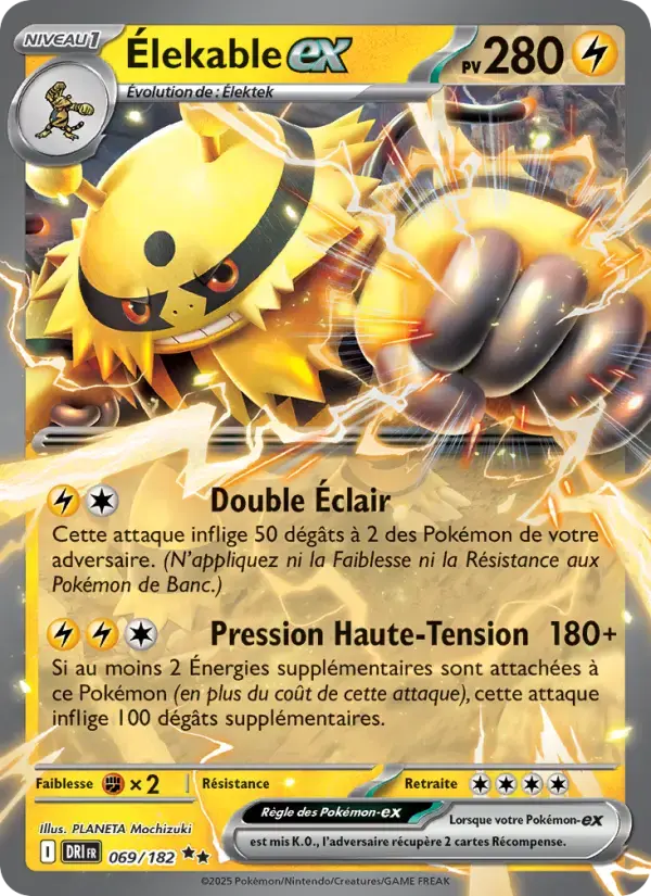 Carte Pokémon Élekable-ex #069 — Rivalités Destinées