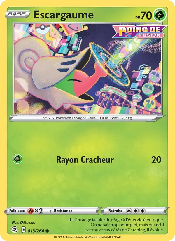 Carte Pokémon Escargaume #13 — Poing de Fusion
