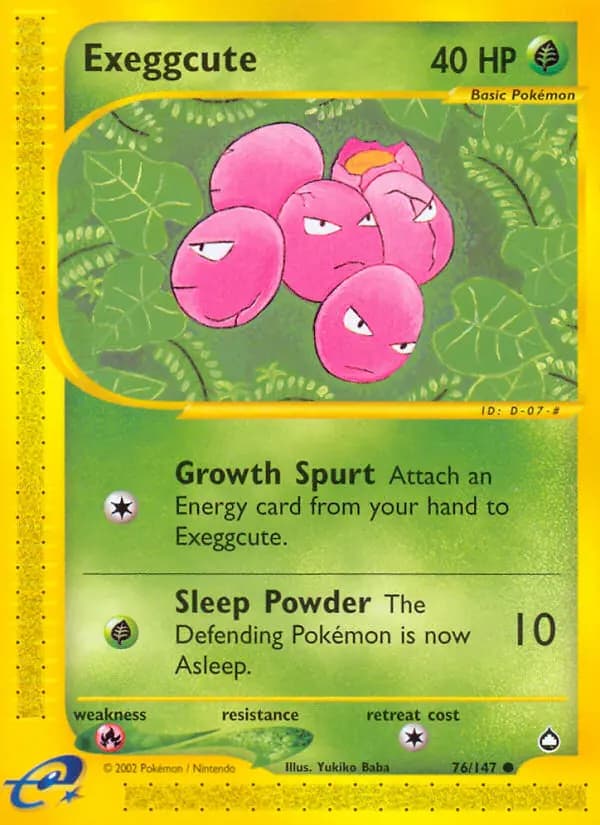 Exeggcute #76 — Aquapolis