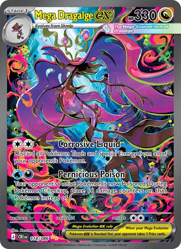 Mega Dragalge ex #118 — Chaos Rising