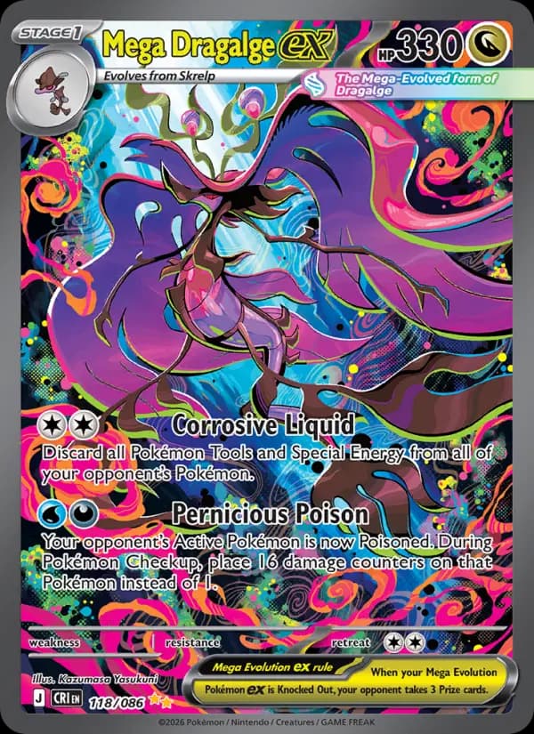 Mega Dragalge ex #118 — Chaos Rising